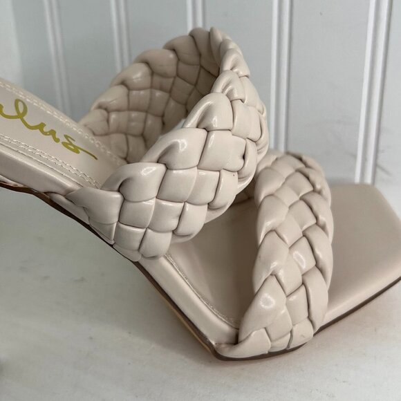 Lulu's Kakee Light Nude Woven High Heel Sandals Size 9 - Picture 7 of 7